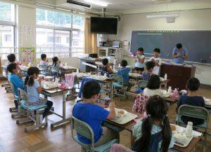 子供達がご飯を食べている写真1