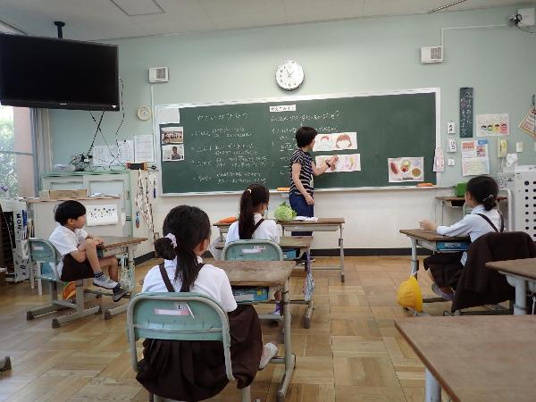やさいのひみつを考える赤阪小学校2年生