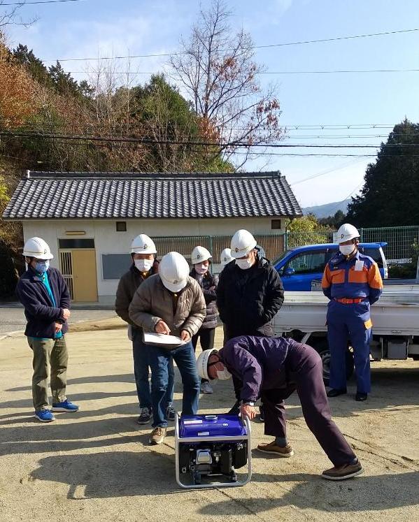 小吹地区自主防災組織　訓練の様子