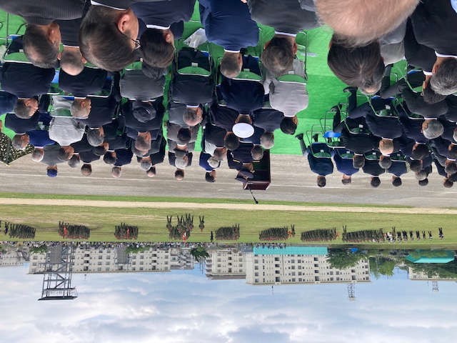 観閲（かんえつ）部隊の整列です