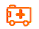 オレンジの救急車のイラスト